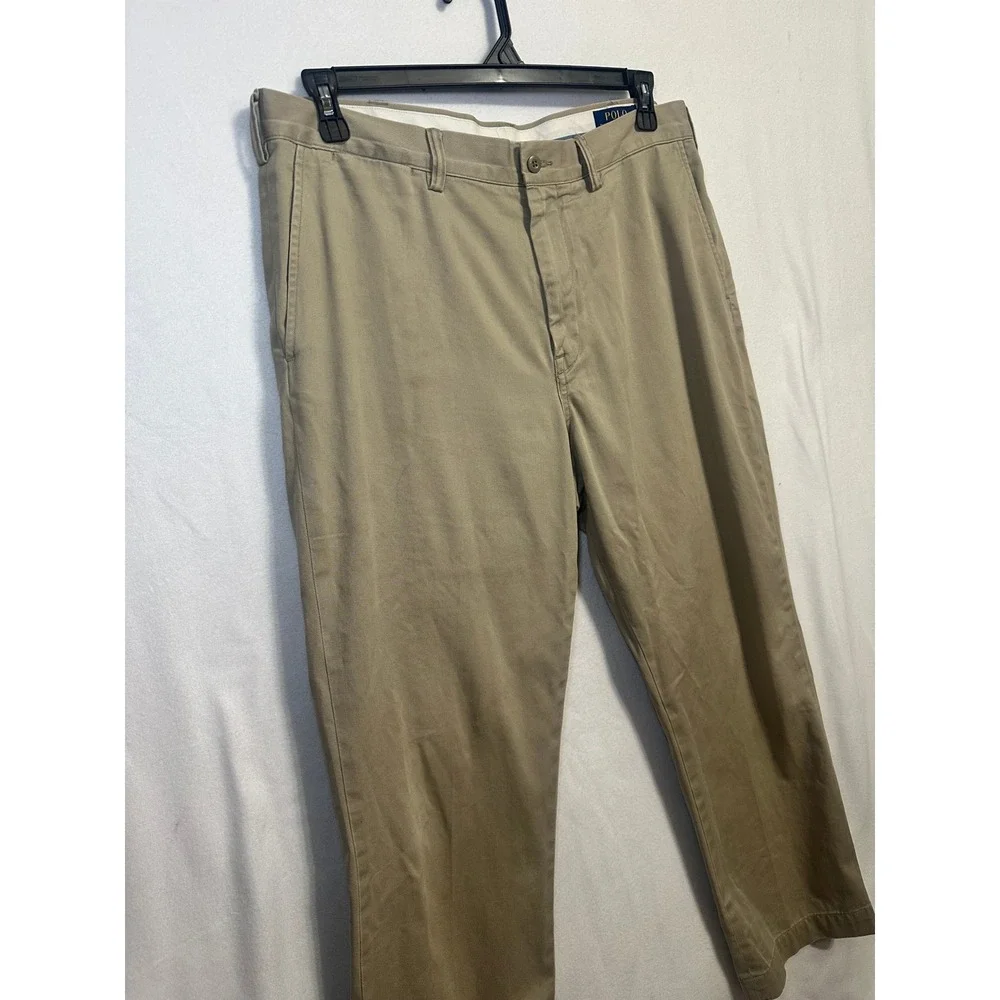 Polo Ralph‎ Lauren Classic Cotton Twill Chino Pants Mens 36x30 Khaki Tan